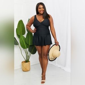 Marina West Swim Full Size Clear Waters Swim Dress in Blue main image 1